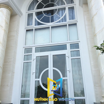 Cửa nhôm uốn vòm tại trà vinh mẫu 01