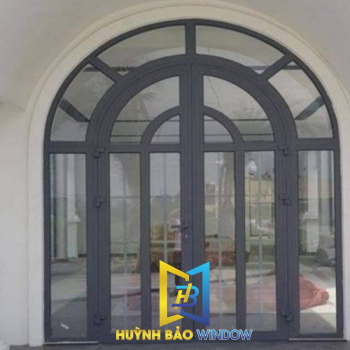 Cửa nhôm uốn vòm tại trà vinh mẫu 02