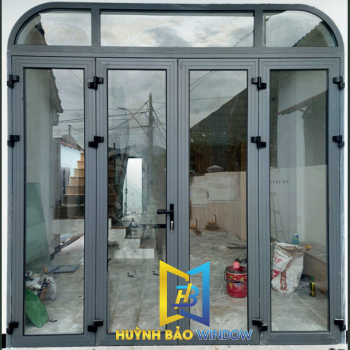 Cửa nhôm uốn vòm tại trà vinh mẫu 07